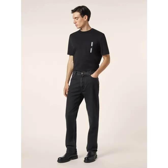 T-shirt noir avec badge Jacob Cohen