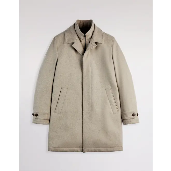 Morning Coat en Flanelle de Laine beige FAY
