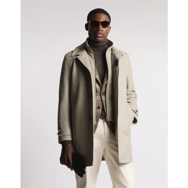 Morning Coat en Flanelle de Laine beige FAY