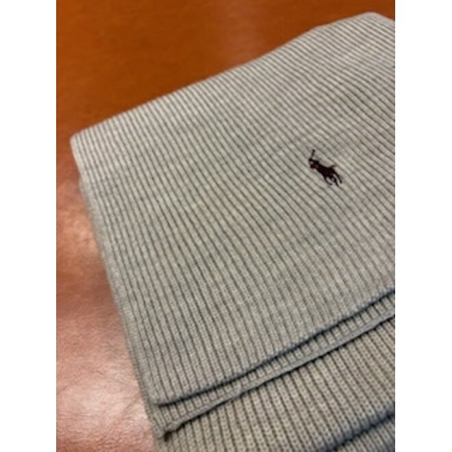 Echarpe en laine - Beige / Logo bordeaux - Ralph Lauren