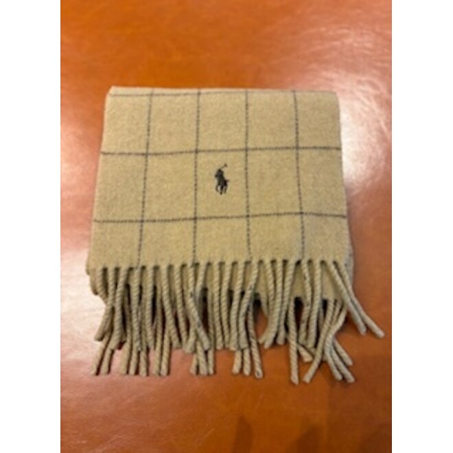 Echarpe en laine  carreaux - Camel & Brun - Ralph Lauren