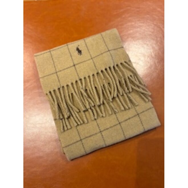 Echarpe en laine  carreaux - Camel & Brun - Ralph Lauren