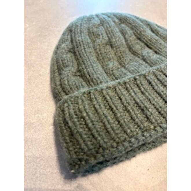 Bonnet vert en cachemire - Rosi