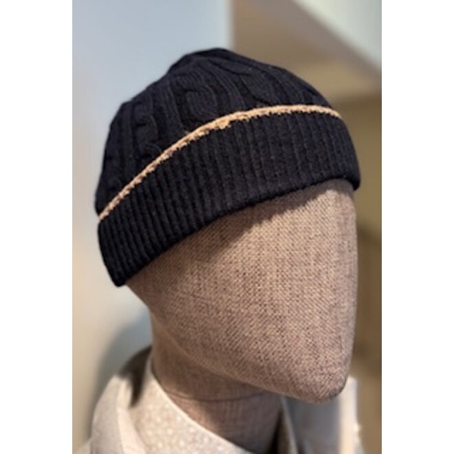 Bonnet 100% Cachemire - Navy - ELEVENTY