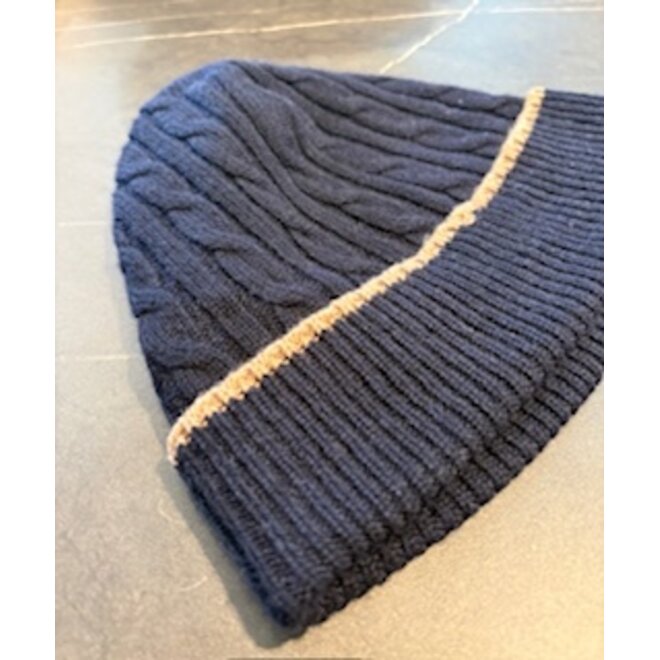 Bonnet 100% Cachemire - Navy - ELEVENTY