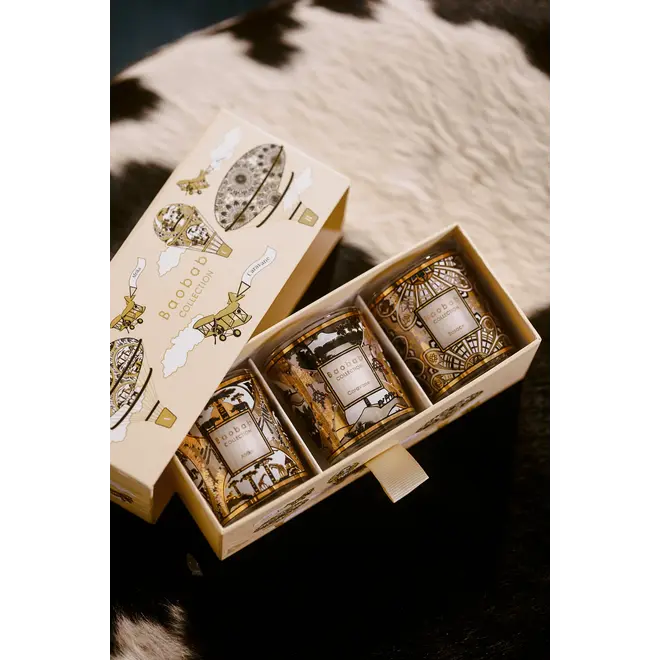 TRIO TRAVEL CANDLES ROSACE-CARAVANE-AFRIKA MAX06