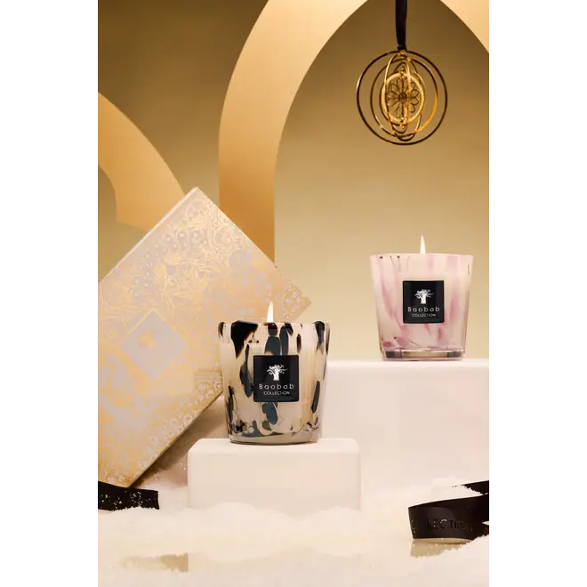 DUO CANDLES PEARLS MAX08 BLACK-WHITE