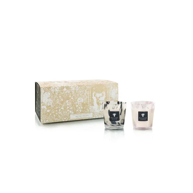 DUO CANDLES PEARLS MAX08 BLACK-WHITE