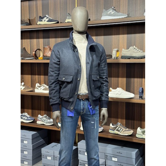 Blouson Eroe Scuro Cashmere Barba Napoli