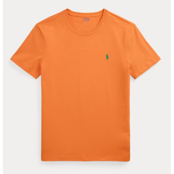 T-shirt - Orange & Logo vert - Ralph Lauren