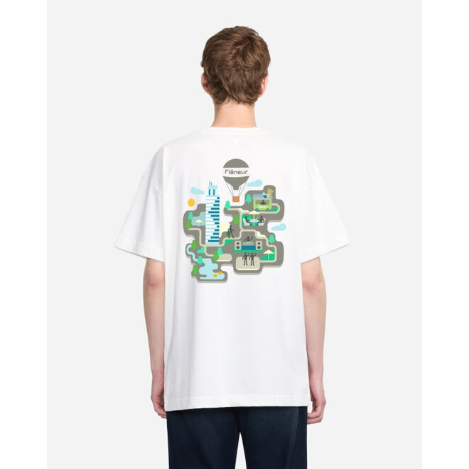 T-shirt Festival Map T-Shirt / 051: White Flâneur
