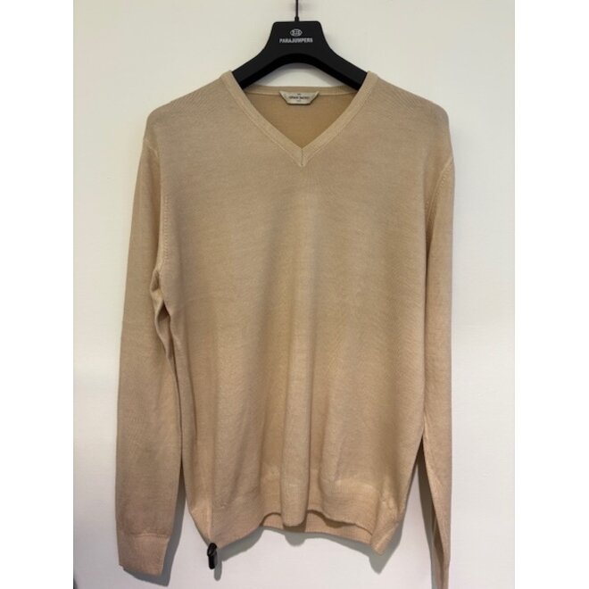 Pull col V beige Vintage - Gran Sasso