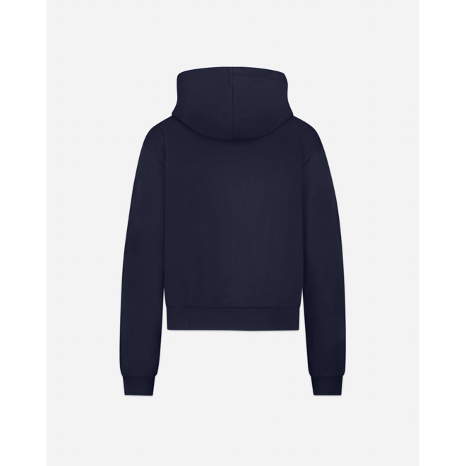 Signature Zip-Up Hoodie Navy Flâneur