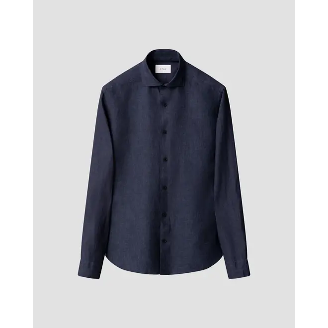 Chemise en lin Bleu foncée