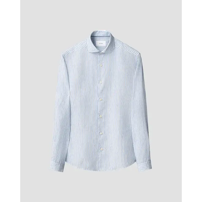 Chemise bleue lignes claires