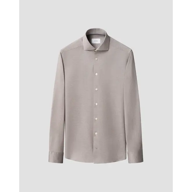 Chemise en fil d'écosse brun