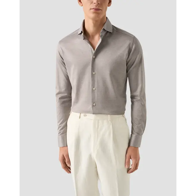 Chemise en fil d'écosse brun