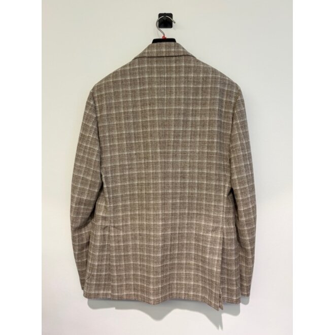 Blazer brun à carreaux Wool & Cashmere 152BE LARDINI