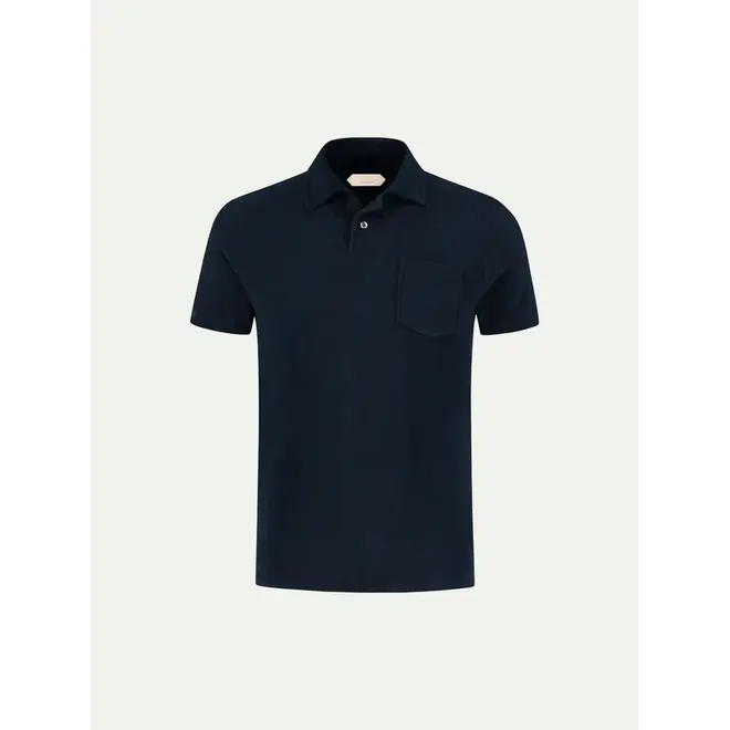 Polo en éponge Navy Aurélien