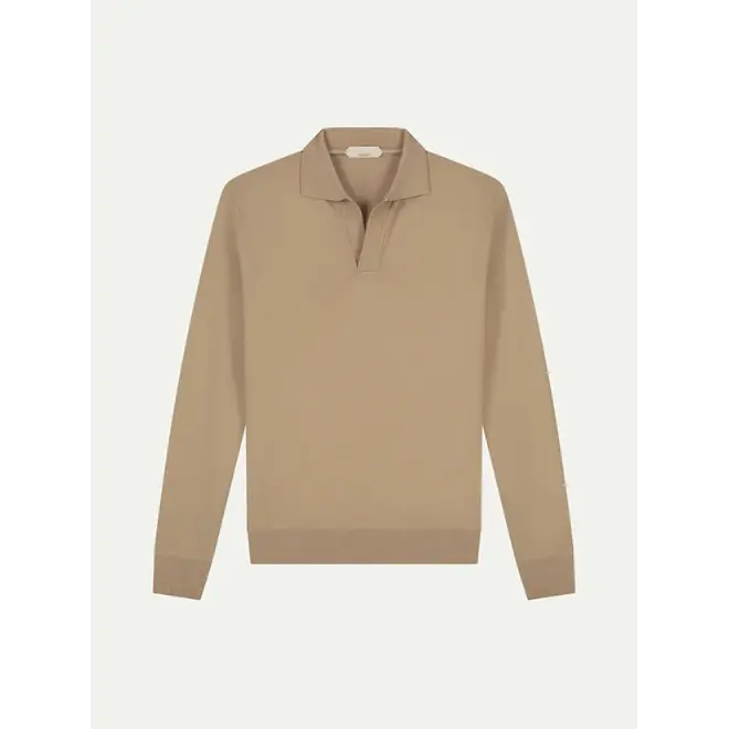 Polo manches longues beige Aurélien