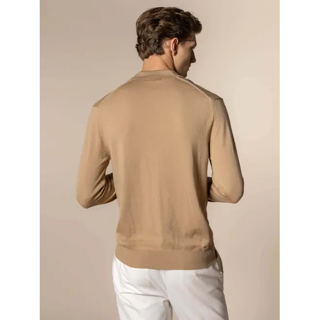 Polo manches longues beige Aurélien