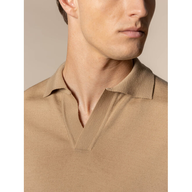 Polo manches longues beige Aurélien