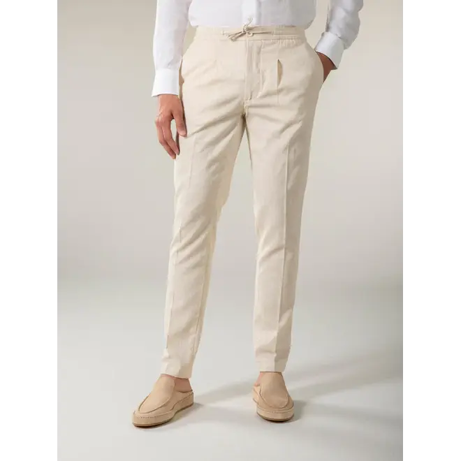 Pantalon en lin beige Aurélien