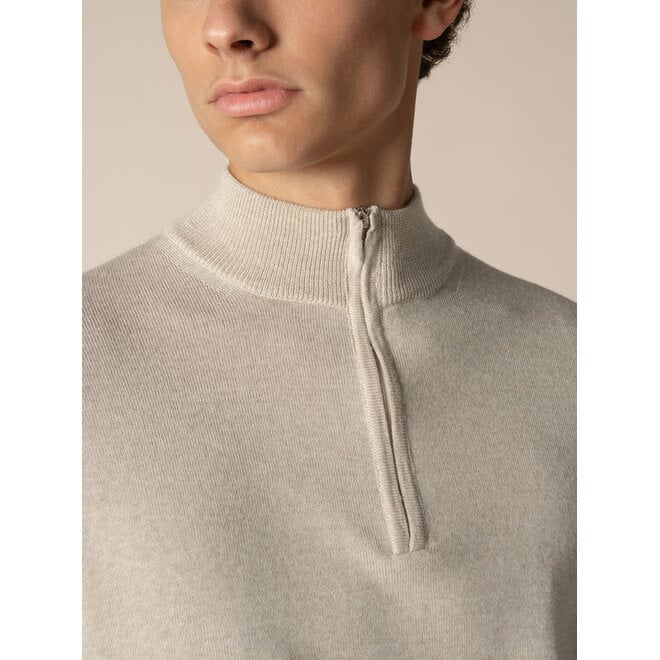 Pull Half Zip Light Beige Aurélien.