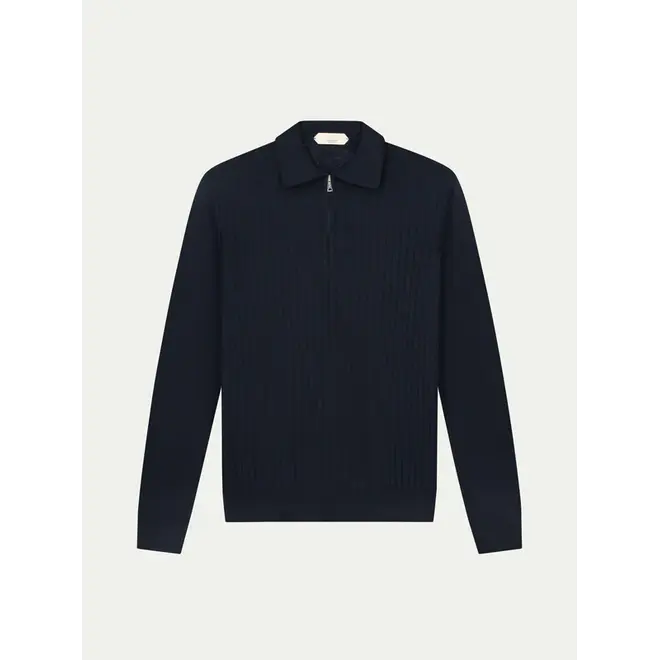 Polo Half Zip Navy Aurélien.