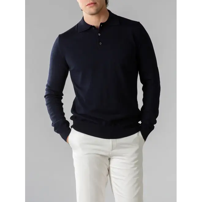 Polo à boutons Navy Aurélien.