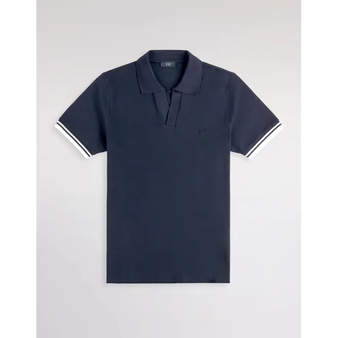 Polo piqué Stretch sans bt Navy FAY