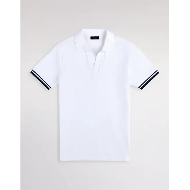 Polo piqué Stretch sans bt White FAY