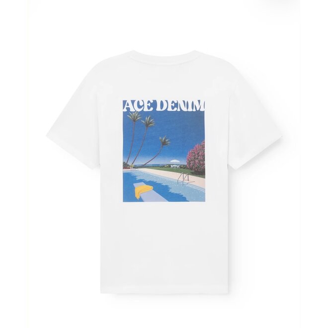 TEE SHIRT - POOL - WHITE ACE DENIM
