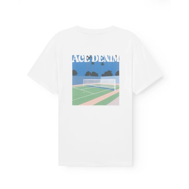 TEE SHIRT - TENNIS - WHITE ACE DENIM