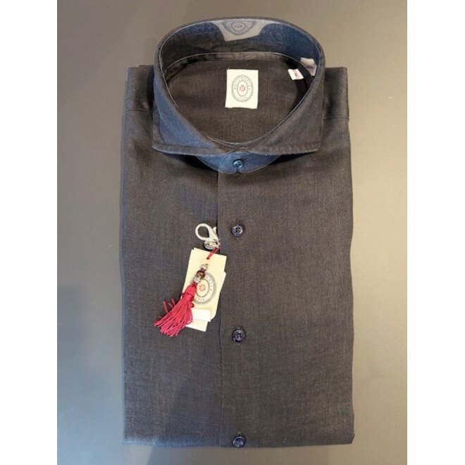 Chemise noire en lin