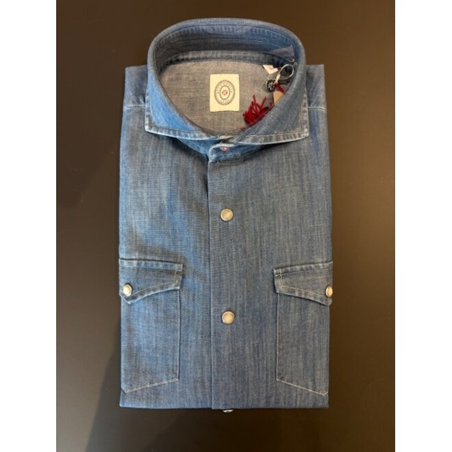 Chemise en jean à poches