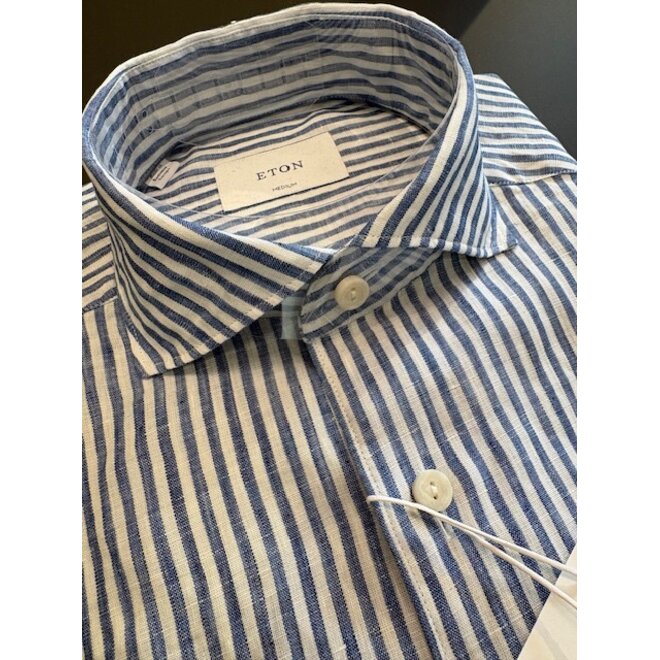 Chemise bleue lignes foncée