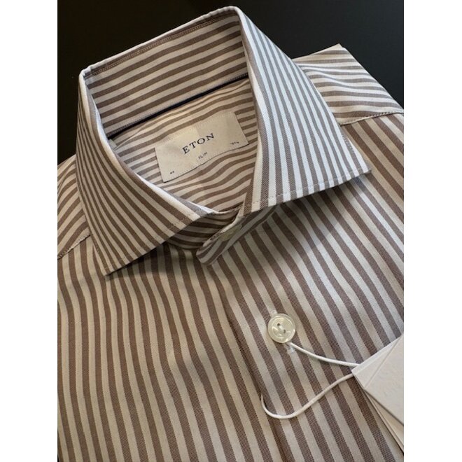 Chemise lignée brown ETON