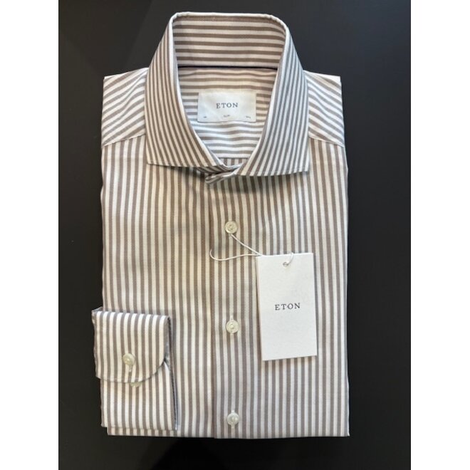 Chemise lignée brown ETON