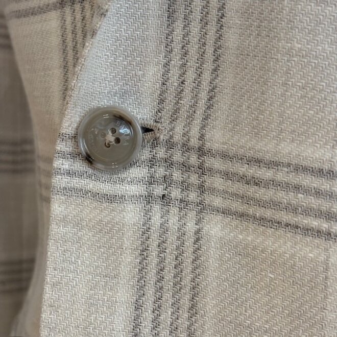 Blazer Carreaux Laine Lin Soie Barba Napoli