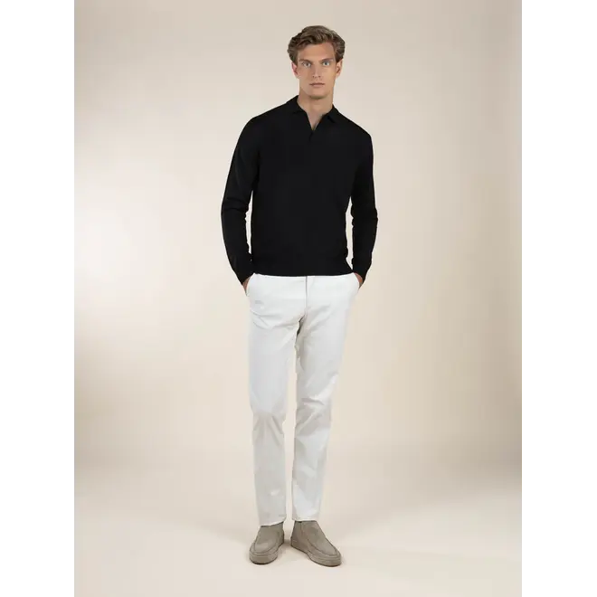 Polo manches longues black Aurélien