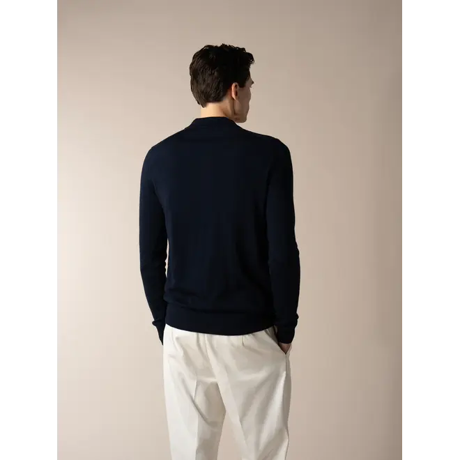 Pull Zip Navy Gaufré Aurélien (L)