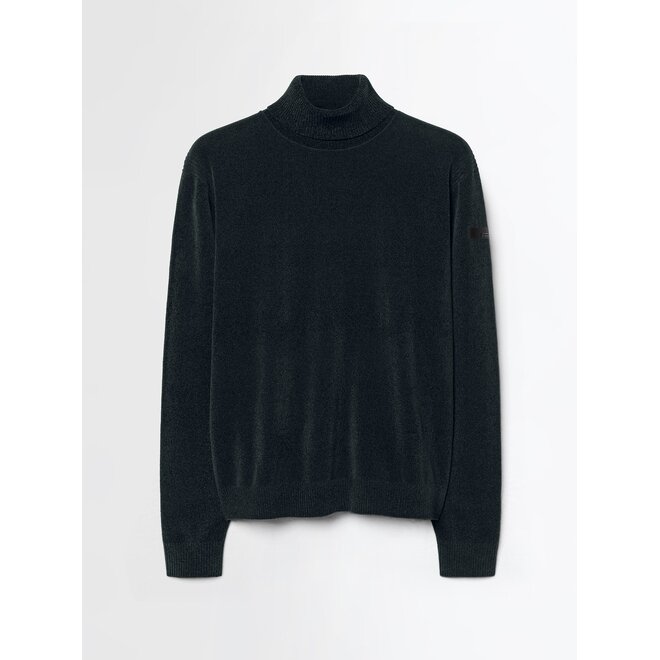Pull Velvet Turtleneck Knit Blue Black RRD