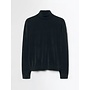 Pull Velvet Turtleneck Knit Blue Black RRD