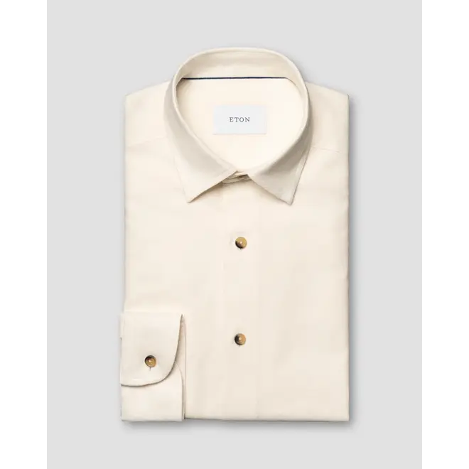 Chemise en flanelle blanc cassé ETON