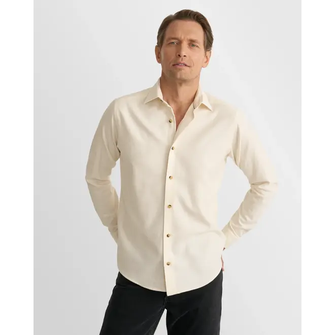 Chemise en flanelle blanc cassé ETON