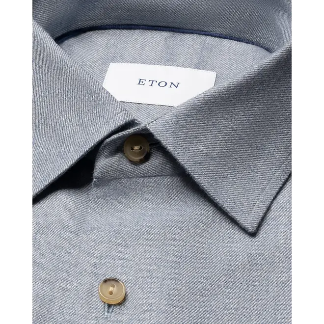 Chemise en flanelle bleue ETON