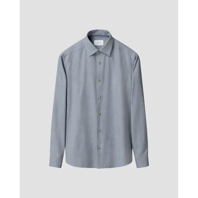 Chemise en flanelle bleue ETON