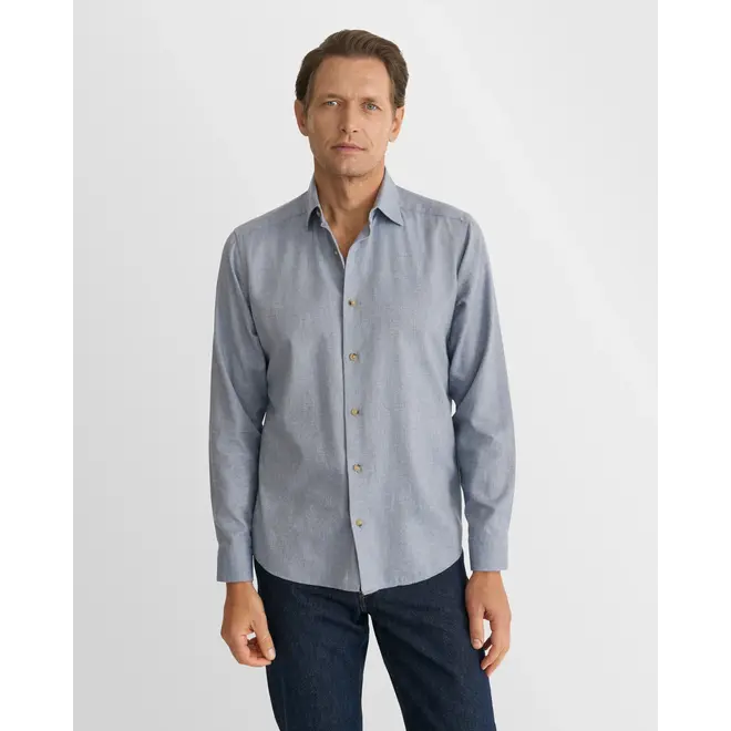 Chemise en flanelle bleue ETON