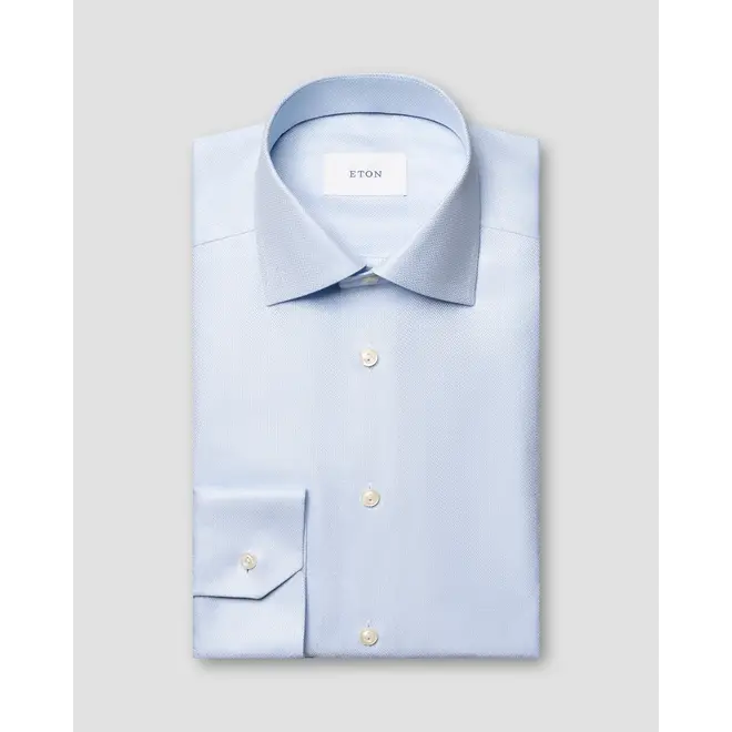 Chemise Signature Twill à chevrons bleus ETON